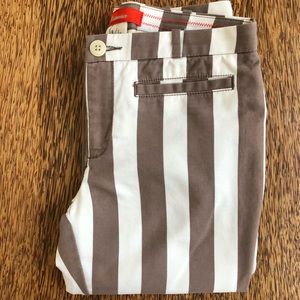 ANTHROPOLOGIE striped cropped pant size 0